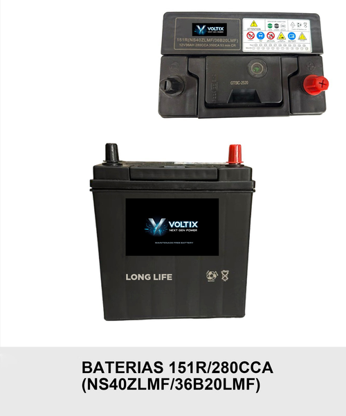 Batería VOLTIX NS40ZLMF 36B20LMF 12V 38Ah 280CCA Long Life